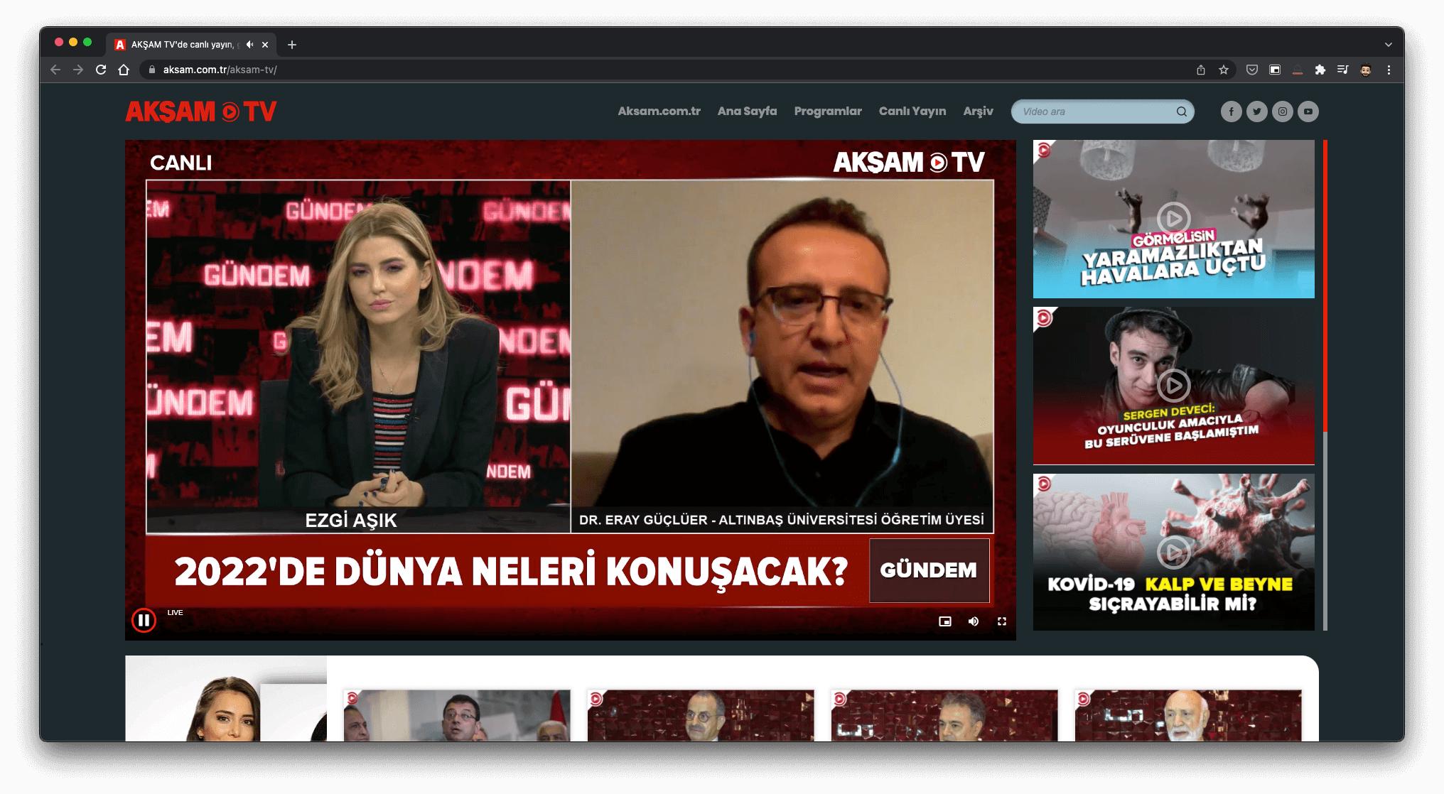 akşam tv ana sayfa